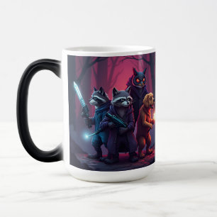 Mug Magique Art de guerrier animal de la forêt mystique