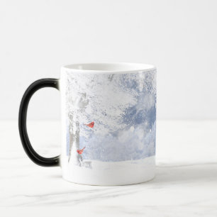 Mug Magique Art graphique Forêt de neige d'hiver Cardinal Fros