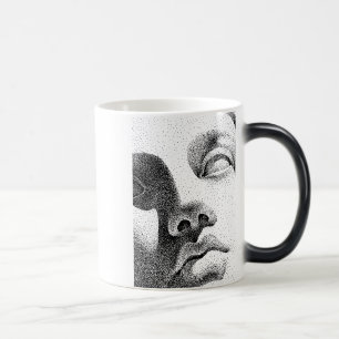 Mug Magique Art matriciel : Visage de marbre classique