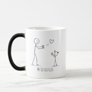 Mug Magique Art minimaliste de figures bâtons de mère et fille