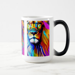 Mug Magique Art numérique Lions coloré