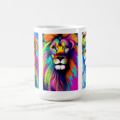 Mug Magique Art numérique Lions coloré (Centre)