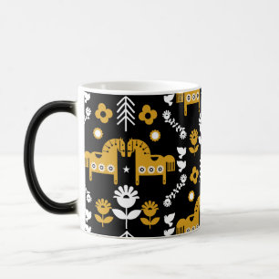 Mug Magique Art populaire de cheval scandinave