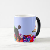 Mug Magique Artiste de caniche noir (Devant droit)