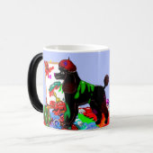 Mug Magique Artiste de caniche noir (Devant gauche)
