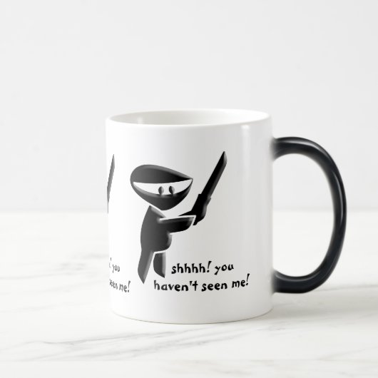Mug Magique Assassin noir silencieux de ninja, armé et (Droite)