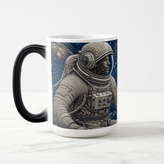 Mug Magique Astronaute d'art IA dans l'espace (Gauche)