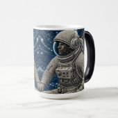 Mug Magique Astronaute d'art IA dans l'espace (Devant droit)