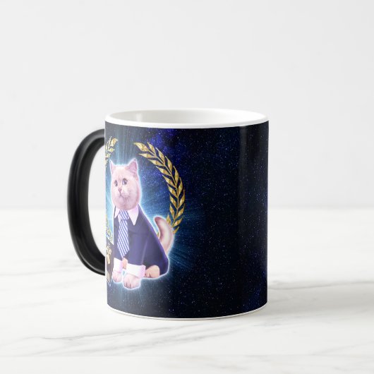 Mug Magique Avocat de chat dans l'espace (Devant gauche)