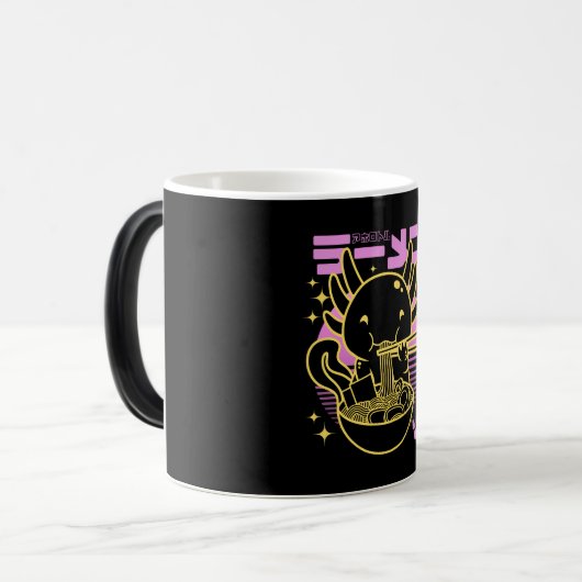 Mug Magique Axolotl ramen sunset neon (Devant gauche)