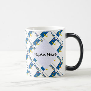 Mug Magique Azores Drapeau Azoréen Personnalisé Nom