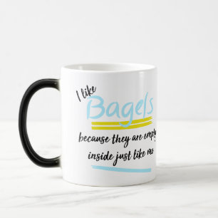 Mug Magique Bagels Vintages amusants, Design Vide dans l'humou