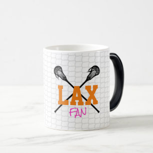 Mug Magique Baguettes de crosse de LAX FAN Sport net rose oran