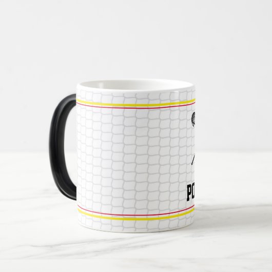 Mug Magique Baguettes de crosse NUMÉRO D'Équipe de l'objectif  (Devant gauche)