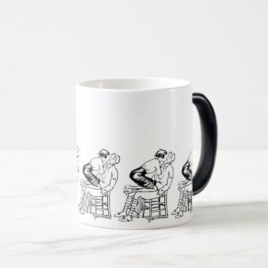 Mug Magique Baiser romantique : Une fille amoureuse (Devant droit)