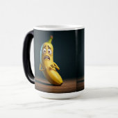 Mug Magique banane drôle visage choquant (Devant gauche)