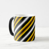 Mug Magique Bandes arc-en-ciel blanc jaune (Devant gauche)