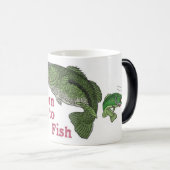 Mug Magique "Bass-Born to Fish" (Devant droit)