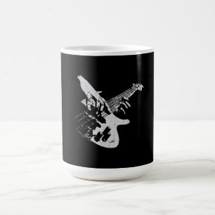 Mug Magique Basse Guitare Lecteur Cadeau Baid