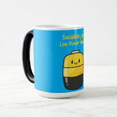 Mug Magique Batterie sociale mignonne "Socialiser en mode faib (Devant gauche)