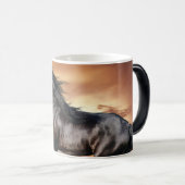 Mug Magique Beau Cheval Noir (Devant droit)