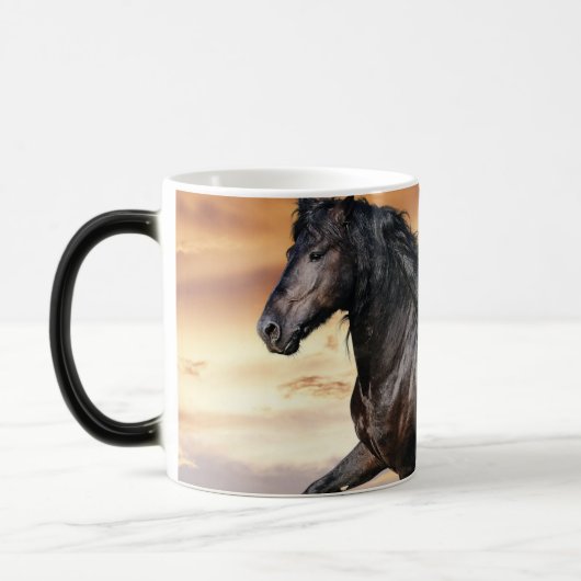 Mug Magique Beau Cheval Noir (Gauche)