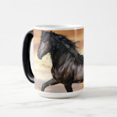 Mug Magique Beau Cheval Noir (Devant gauche)
