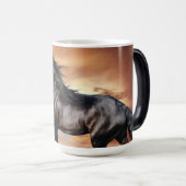 Mug Magique Beau Cheval Noir (Devant droit)