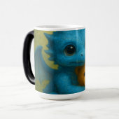 Mug Magique Beau Chiot Bébé Bleu avec Ours Teddy (Devant gauche)