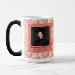 Mug Magique Beau motif de tulipe Cadeau de fin d'études pour g