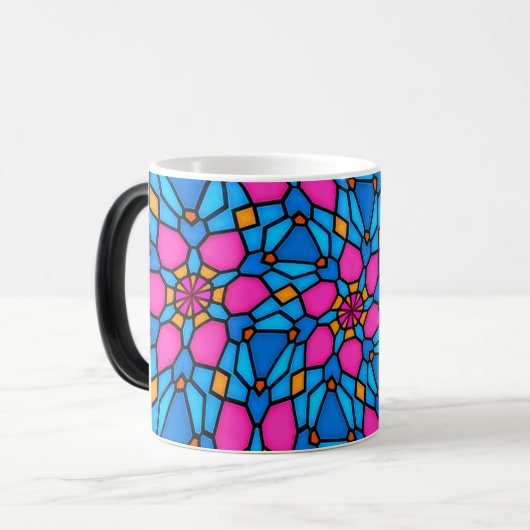Mug Magique Beau Motif en verre de couleur (Devant gauche)