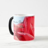 Mug Magique Beau poème rose et d'amour (Devant gauche)
