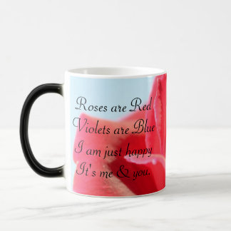 Mug Magique Beau poème rose et d'amour