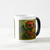 Mug Magique Bébé rouge mignon avec ours en peluche (Devant droit)