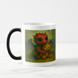 Mug Magique Bébé rouge mignon avec ours en peluche