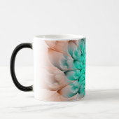 Mug Magique Belle fleur de fractale de turquoise de fleur de (Gauche)