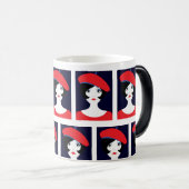 Mug Magique Belle Française Rétro : Élégante (Devant droit)