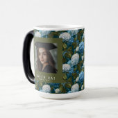 Mug Magique Belle Hydrangea Impression Diplômé (Devant gauche)