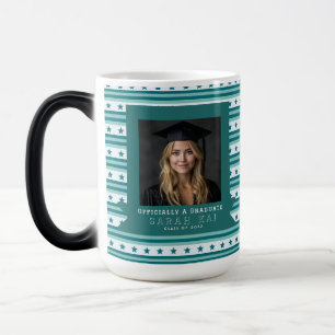 Mug Magique Belle impression à rayures Femme Diplômée