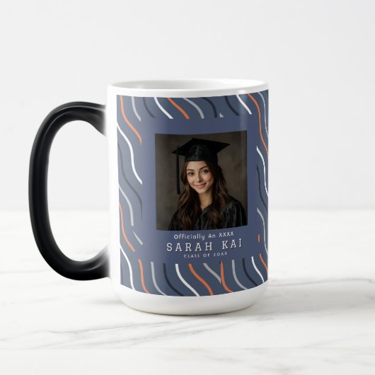 Mug Magique Belle impression à rayures Phd Grad (Gauche)
