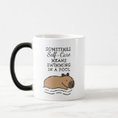 Mug Magique Belle natation Capybara Self Care (Gauche)