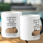 Mug Magique Belle natation Capybara Self Care