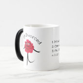 Mug Magique Belle pivoine rouge (Devant gauche)