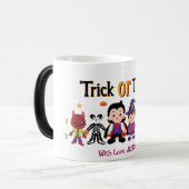 Mug Magique Belle Trick ou Traiter la fête costumée d'Hallowee (Devant gauche)