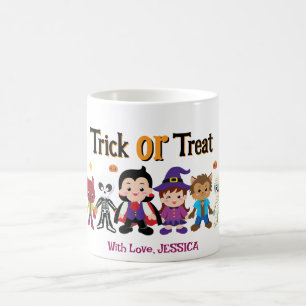 Mug Magique Belle Trick ou Traiter la fête costumée d'Hallowee