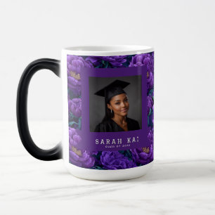 Mug Magique Belles Pivoines Fleurie Diplômé Café
