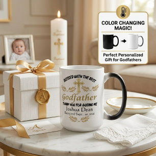 Mug Magique Bénédiction personnalisée de parrain Cadeau de bap