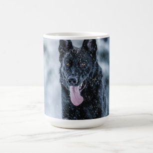 Mug Magique Berger allemand noir dans la couverture de duvet d