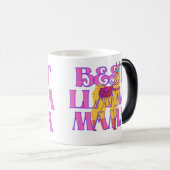 Mug Magique Best Llama Mama ever (Devant droit)
