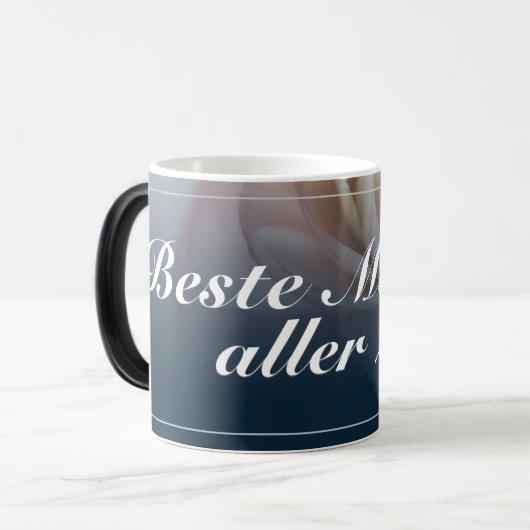 Mug Magique Beste Mutaller Zeiten mit großer rosa Rose (Devant gauche)